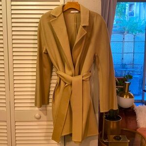 Vince Camel color cashmere wrap coat. Size medium. Great condition.